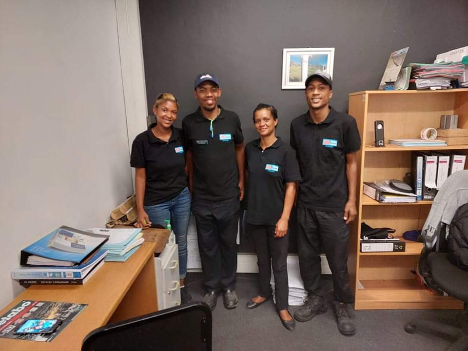 SNA cleaning team after servicing a client's office